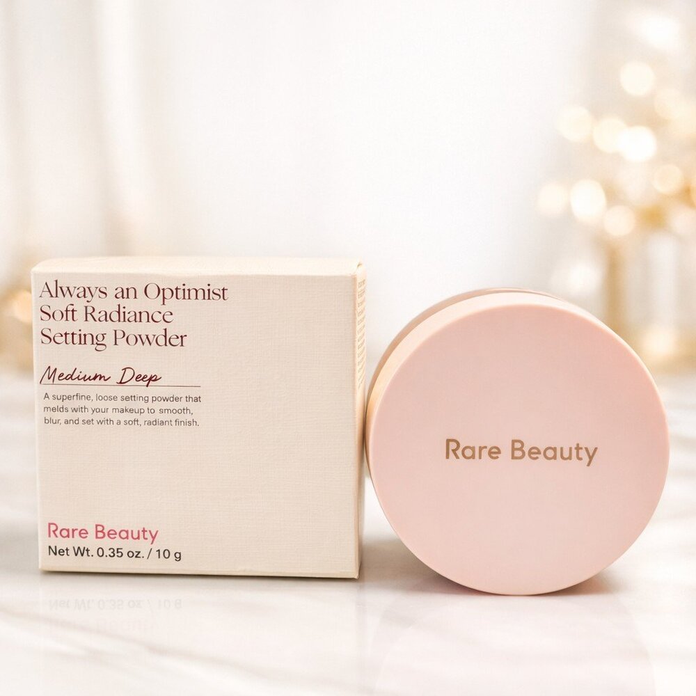 Rare Beauty Always An Optimist Soft Radiance Setting Powder Medium Deep- NIB